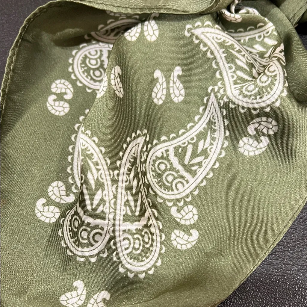Haute Hippie | Olive Paisley Scarf - Image 3