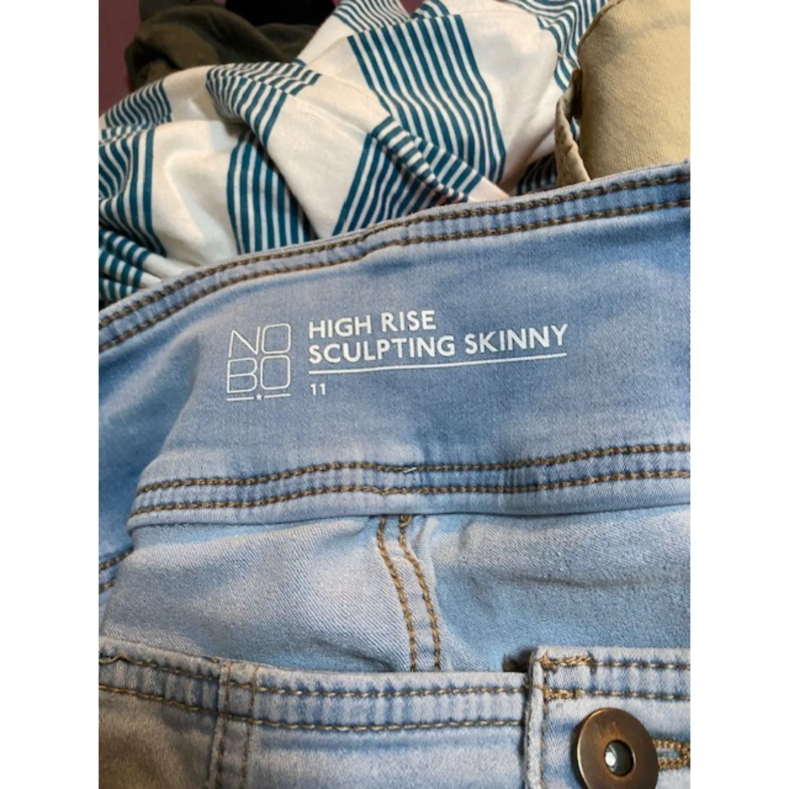 NOBO High Rise Sculpting Skinny jeans 11 Blue Size undefined - Image 4