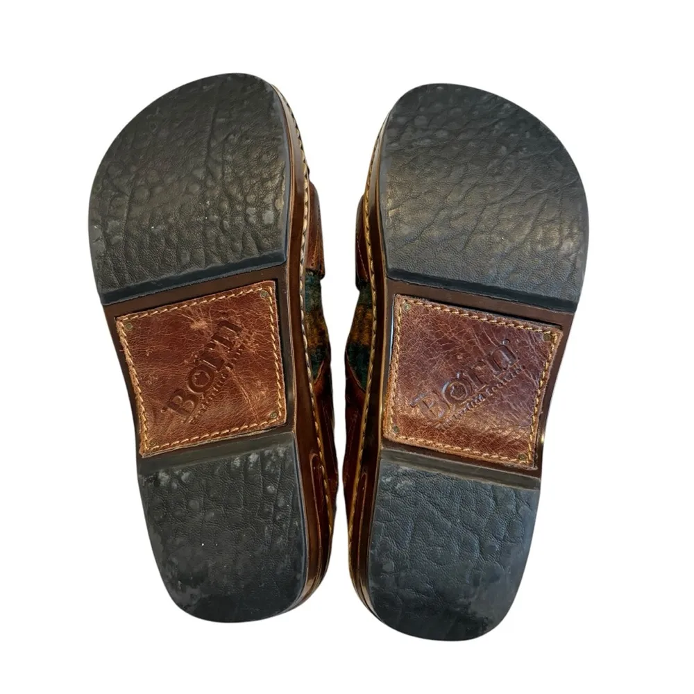 Born Y2K Leather and Wool Mules/Clogs Brown Size 6 - Image 11