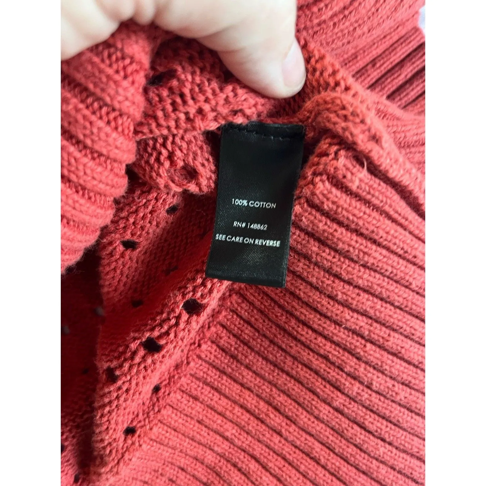 Torrid Long Sleeve V-Neck Cable Knit  Cotton Cardigan Size 3 Polka Dot Hole - Image 8