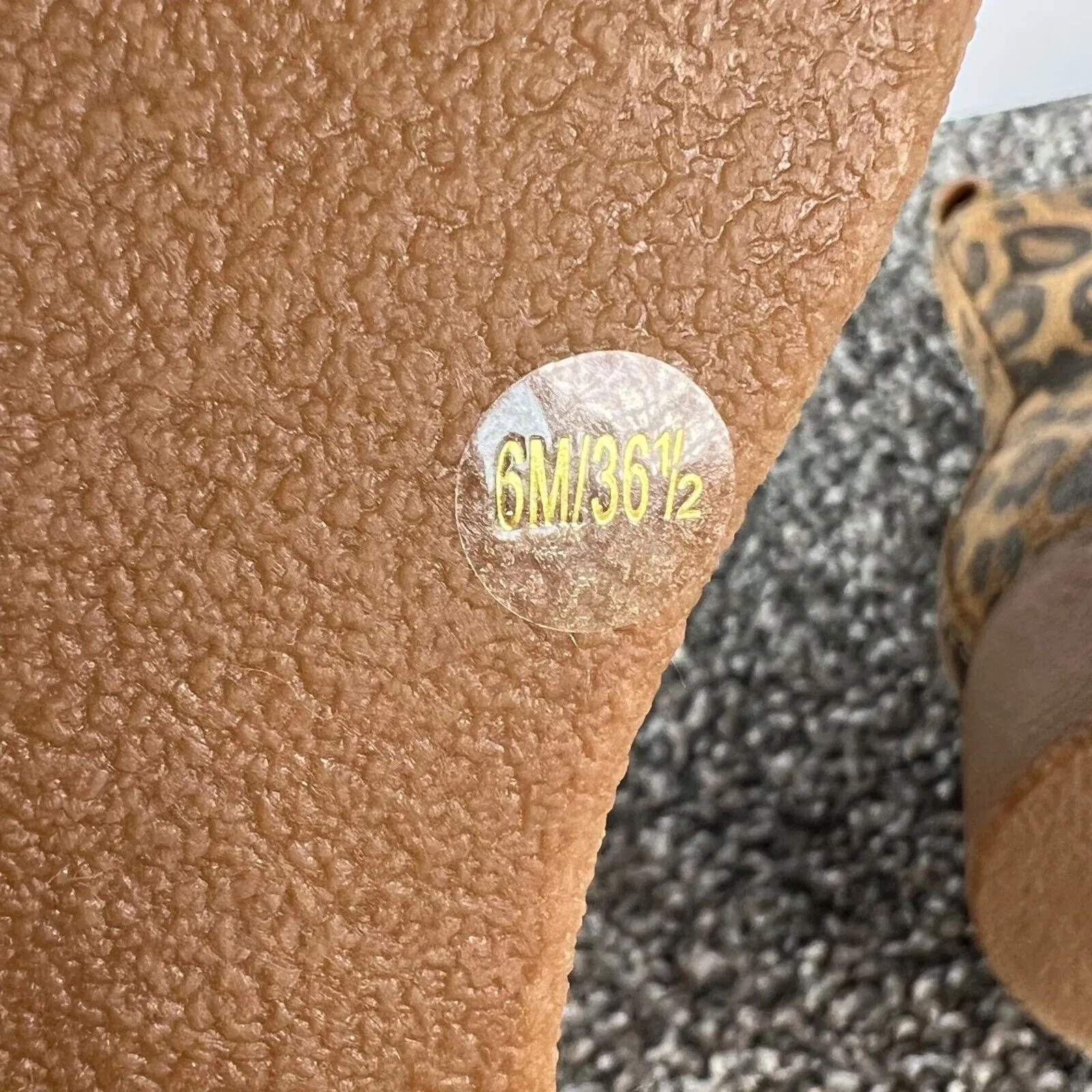 Lucky Brand Ressy Ankle Booties Womens 6M Tan Black Leather Animal Print Boots - Image 13