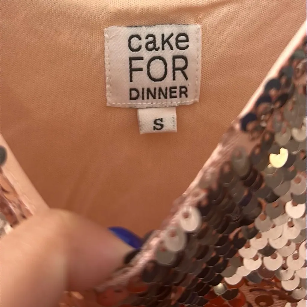 Cake For Dinner Sequined Top Size Small Pink - Image 5