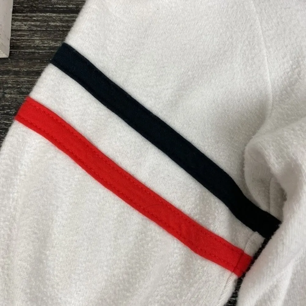 Wildfox White & Blue Heart Print Long Sleeve Sweatshirt XS - Image 5