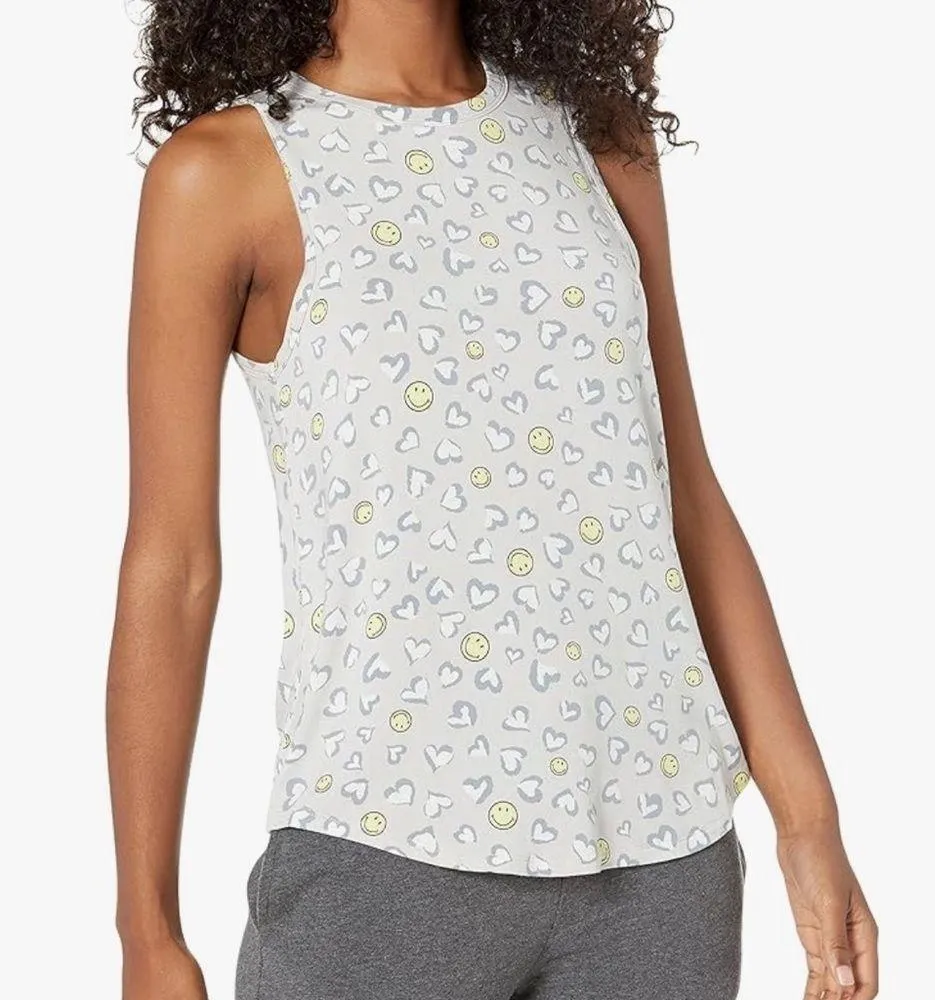 PJ Salvage Women's Loungewear Happy Days Tank m Gray Size L - Image 2