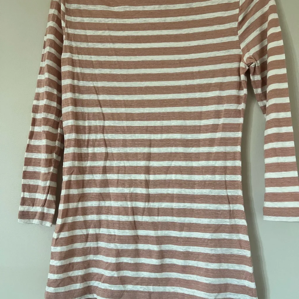 Tory Burch  pink and cream striped striped shirt‎ - Image 4
