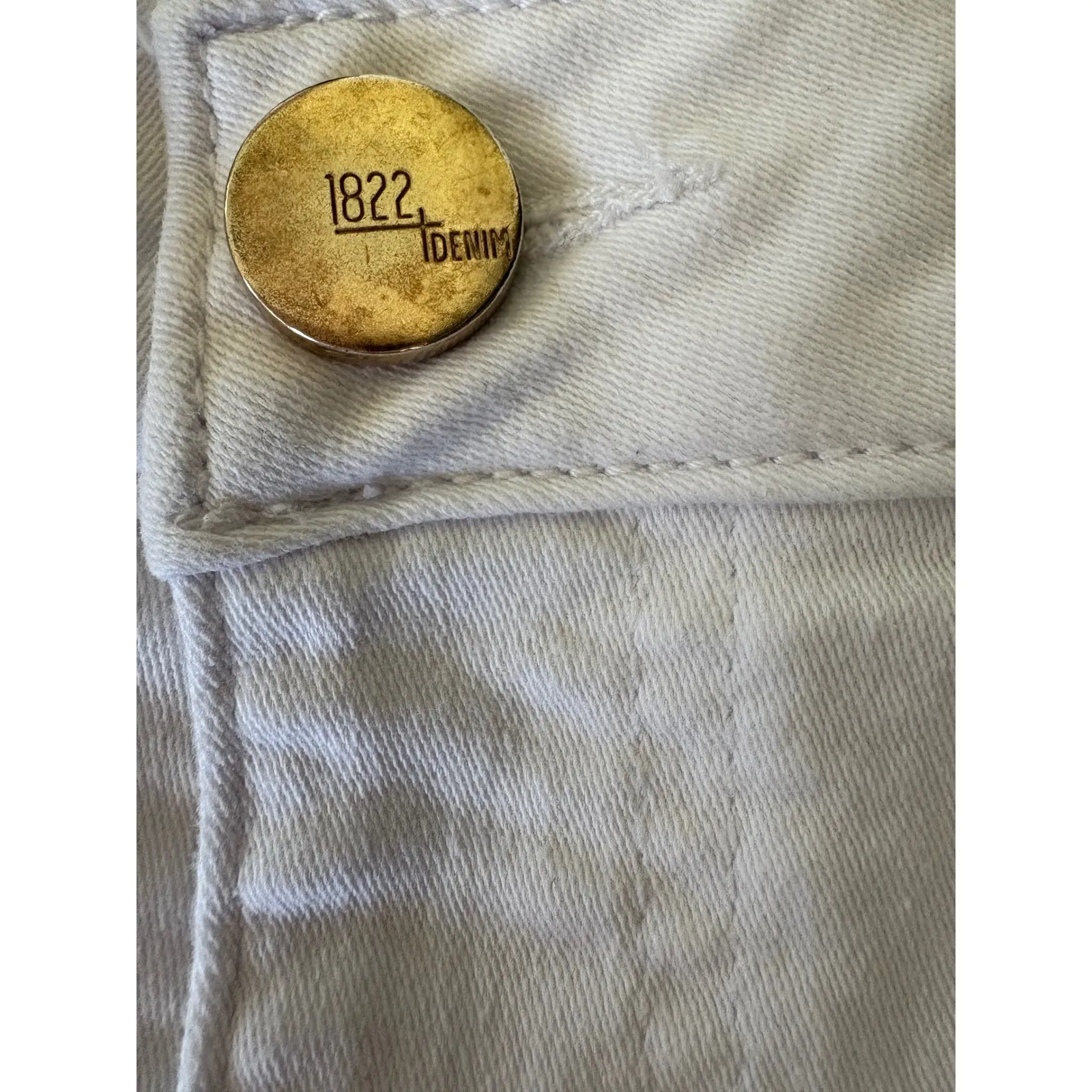 1822‎ Nordstrom Denim White Jeans Womens Size 14 - Image 3