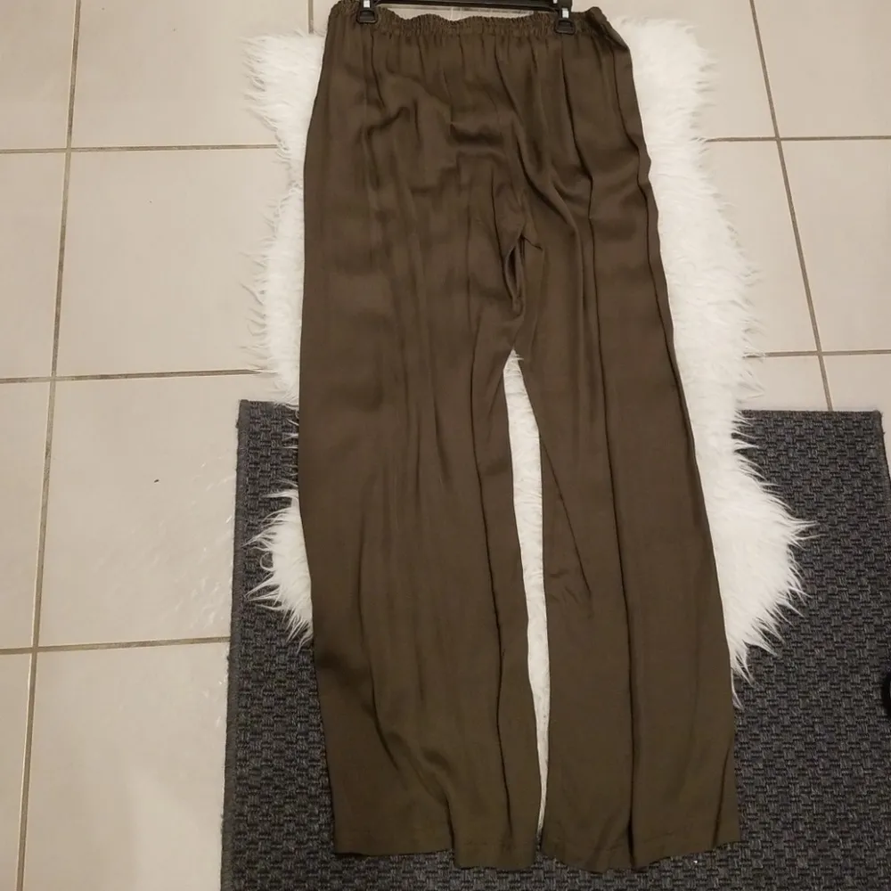 💕TRINA TURK💕 Adonia Wide-Leg Palazzo Pants Olive Green Large L NWT - Image 8