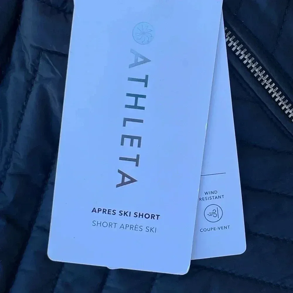 NWT Athleta Apres Ski Short Shorts Black Size 4 - Image 2