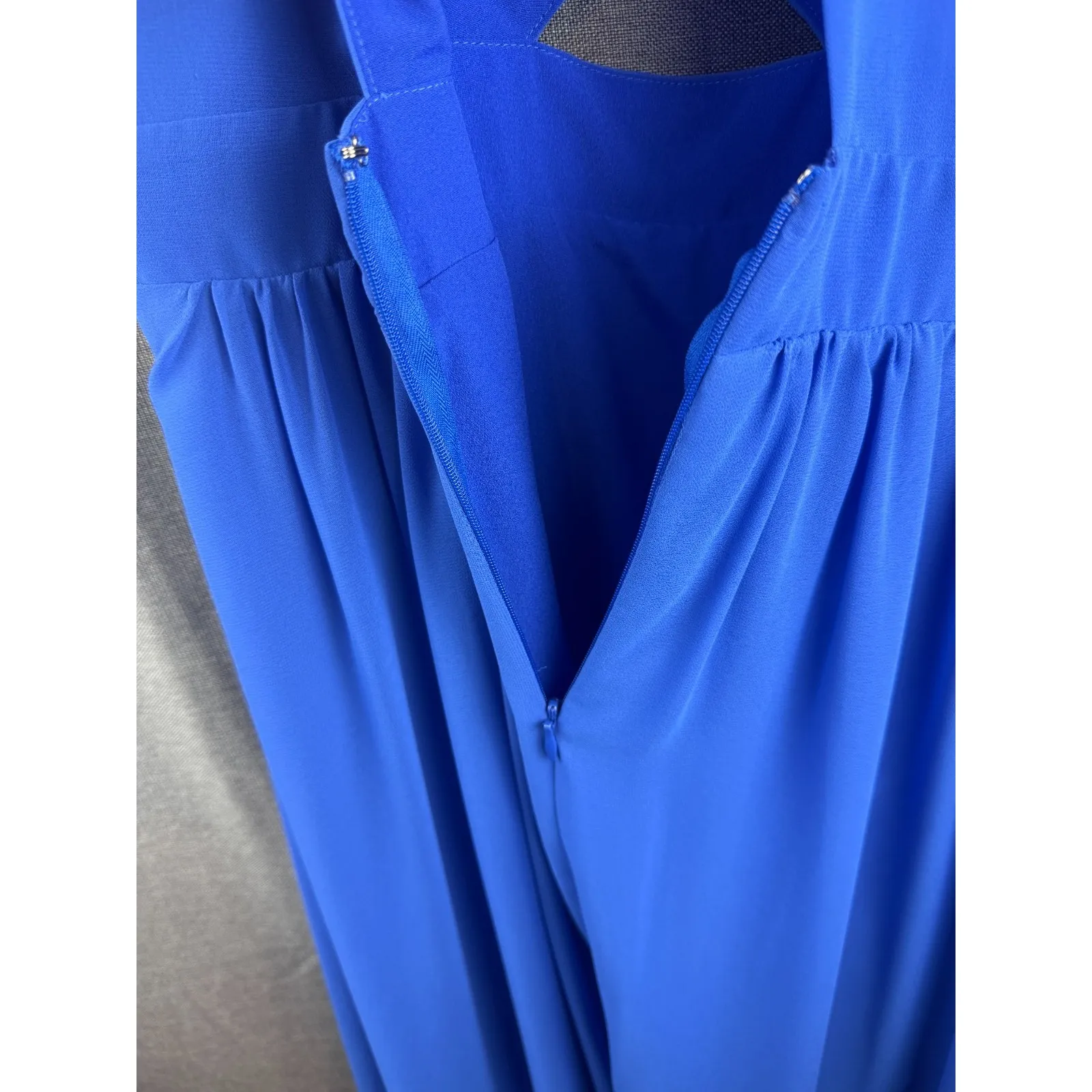 $118‎ BCBGeneration Women's Blue Flutter Sleeve Cutout Fit & Flare Dress Size 8 - Image 10