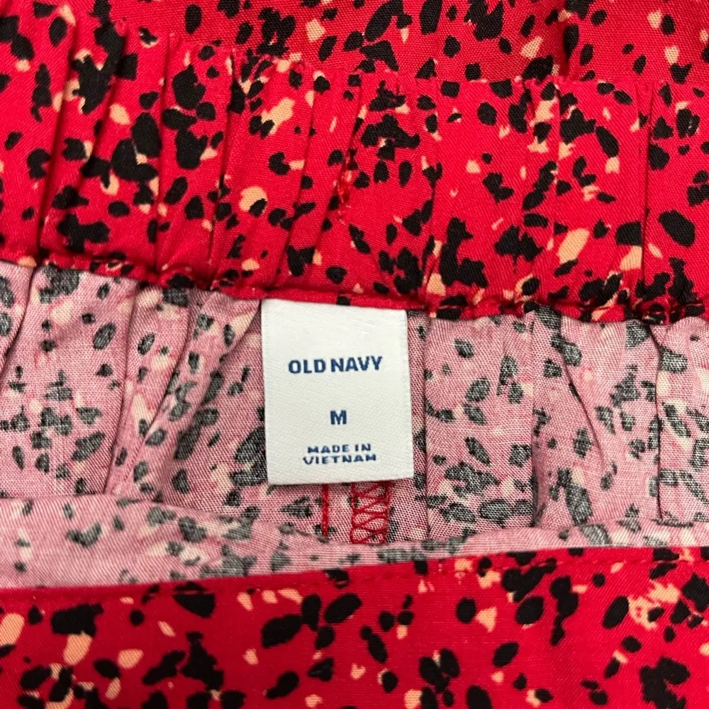 Old Navy Red Midi A-Line ditay floral Skirt Resort Wear - Image 2