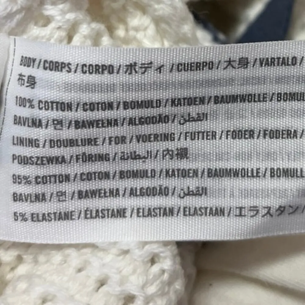 NEW Hollister White Crochet Knit Sleeveless Camisole Sweater Crop Tank Top Sz XL - Image 4