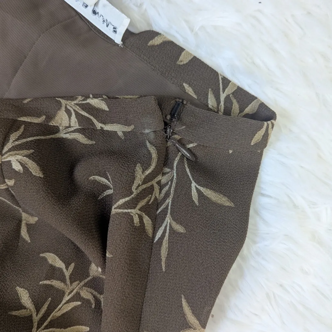 Y2K Vintage Josephine Chaus Petite Brown Midi Skirt Size 12P - Image 6