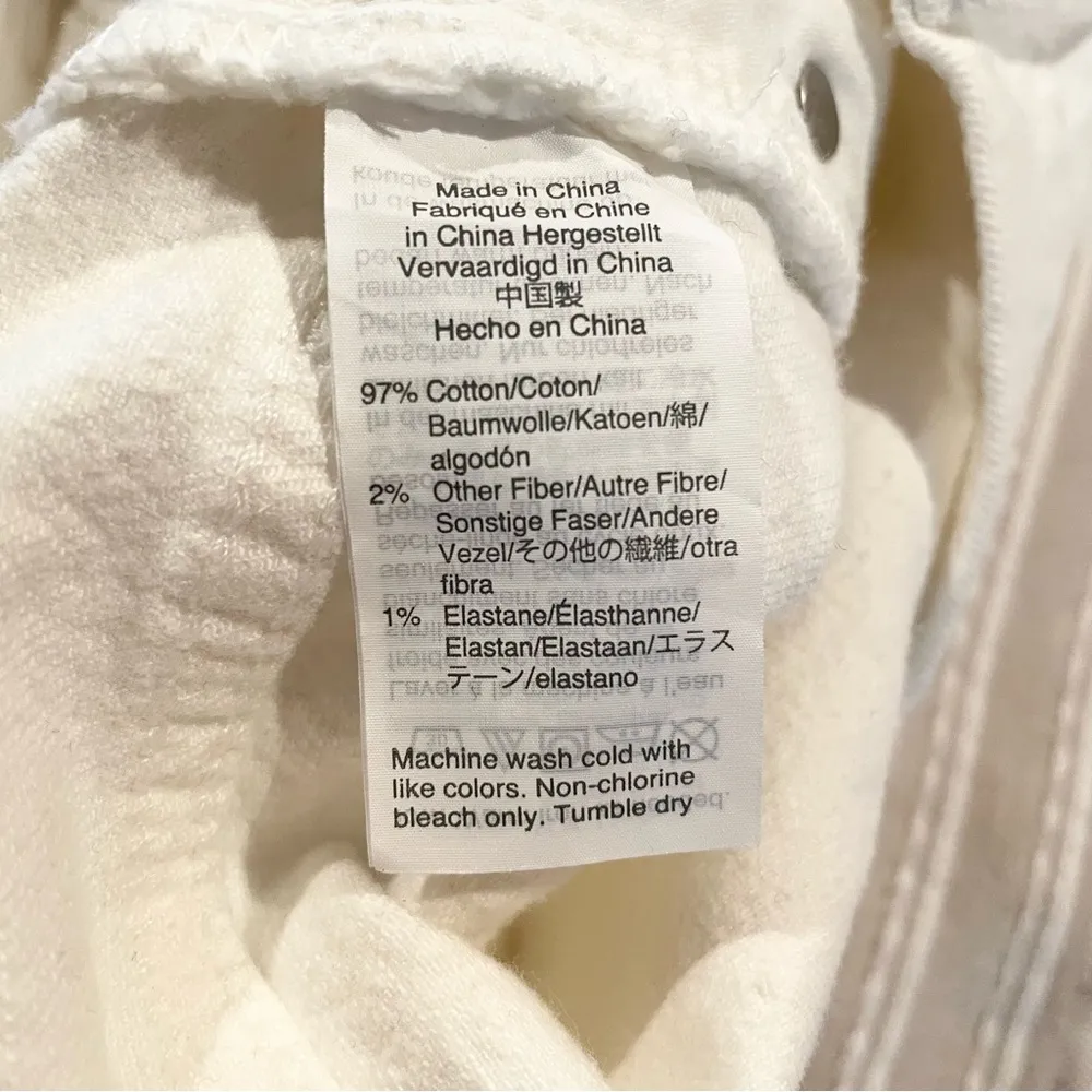 Madewell High Rise Denim Jean Shorts in Tile White 31 NWT - Image 8