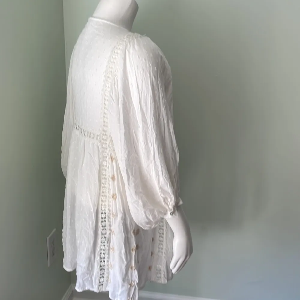 Free People Charlotte Swiss-Dot Tunic Dress Ivory - Image 11