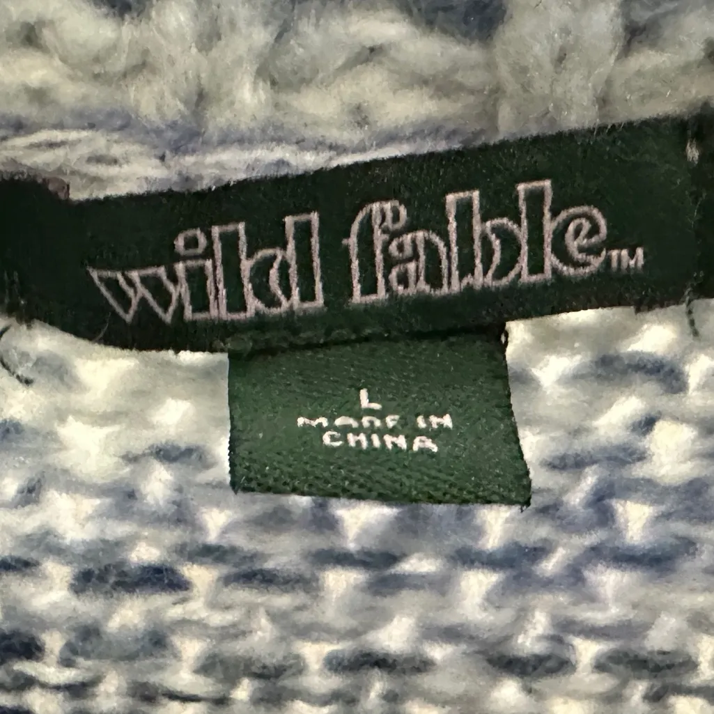 Wild Fable Blue Watercolor Knit Crewneck Sweater Women's Sz Large - Image 8