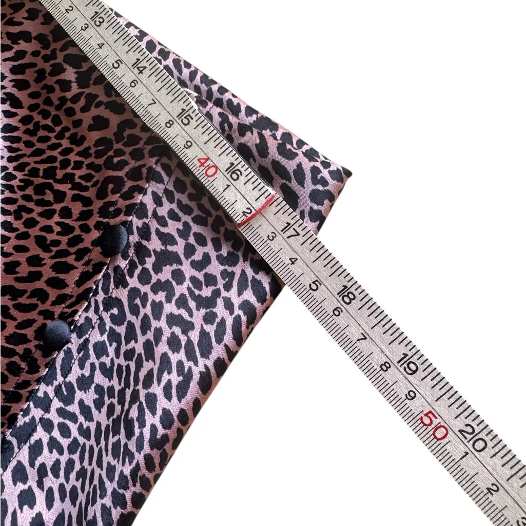 Victoria’s Secret Leopard Print Pink + Black Silky Satin Midi Slip Skirt XL NWT - Image 10