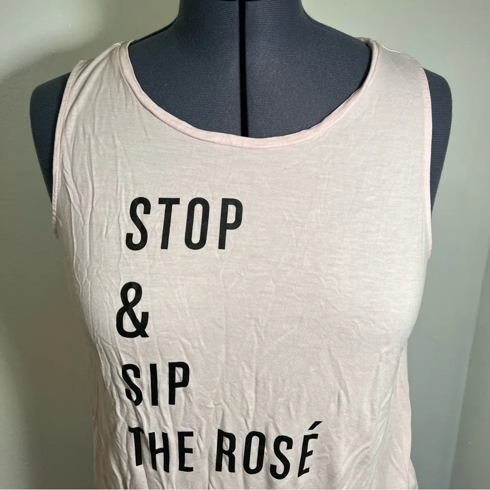 Old Navy Swing Tank Top Stop & Sip the Rose Light Pink - Image 3