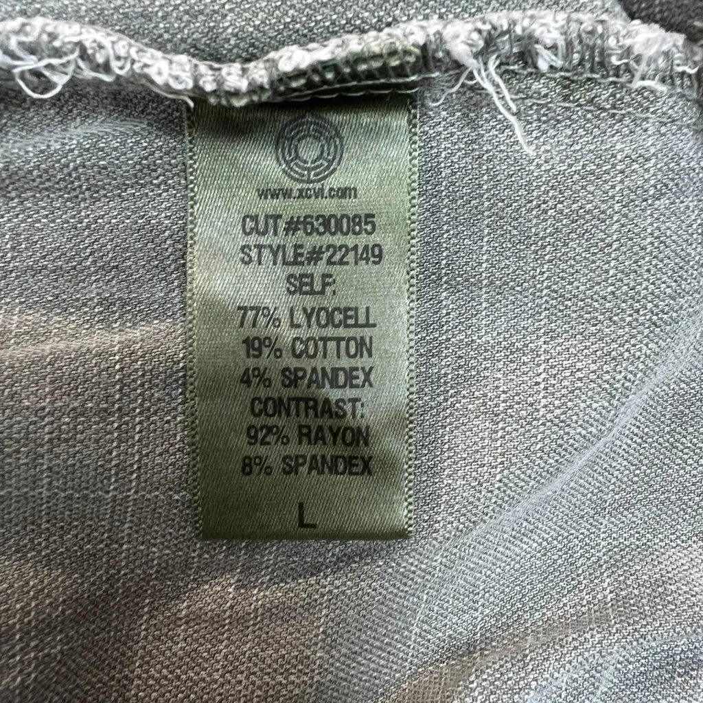 XCVI Pants Womens Large Green Gino Ankle Slit Pull On Lyocell Cotton Pockets L - Image 13