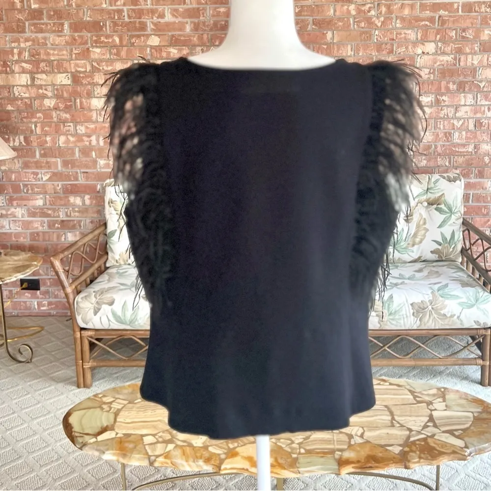 Eva Franco Anthropologie Romana Top
Feathered Black 3X Cocktail Glam Evening Mod - Image 10