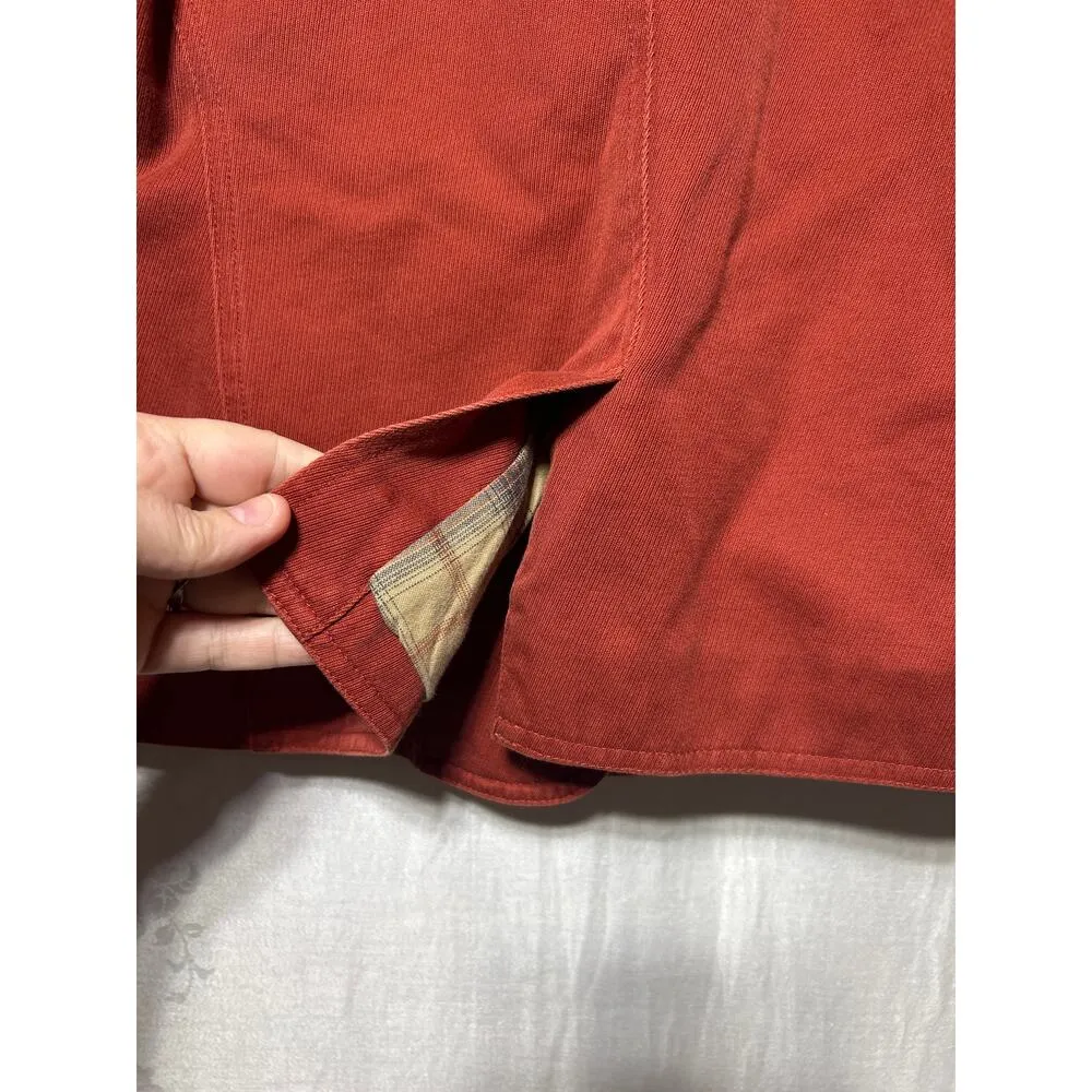 LL Bean Blazer XS PET Rust Corduroy Jacket Equestrian Western Lined Burnt Orange - Image 10