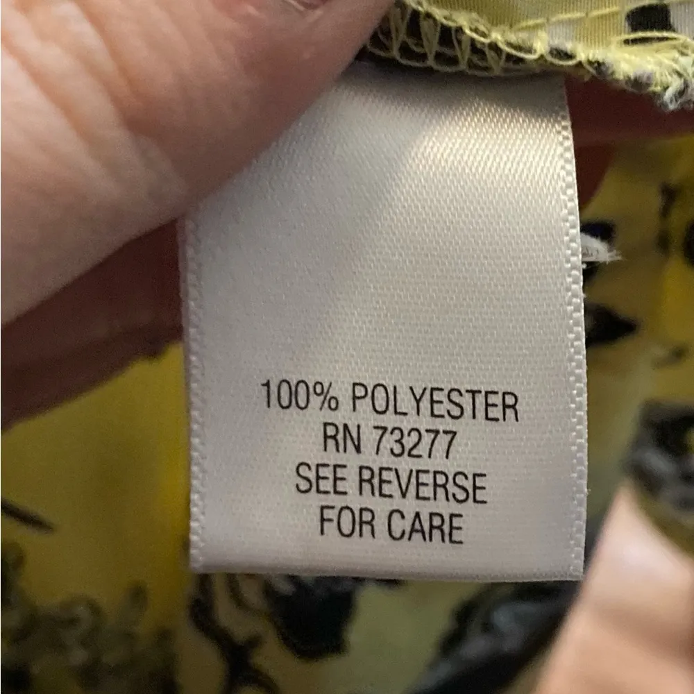 Dana Buchman - Light yellow tank top button down floral top size small‎ - Image 6