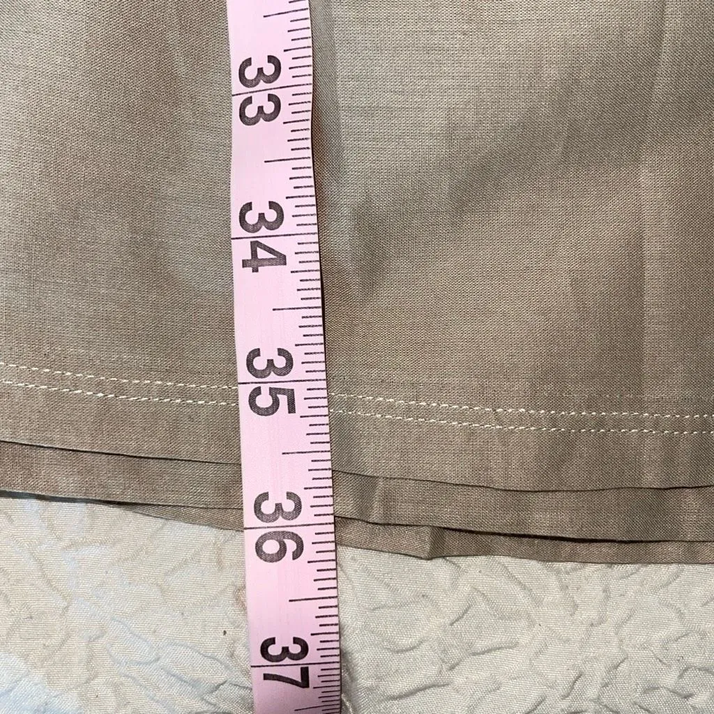 Grey State Womens Cap Sleeve Drawstring Helena Mini Dress Spa White Size 3 NWT Tan Size L - Image 9