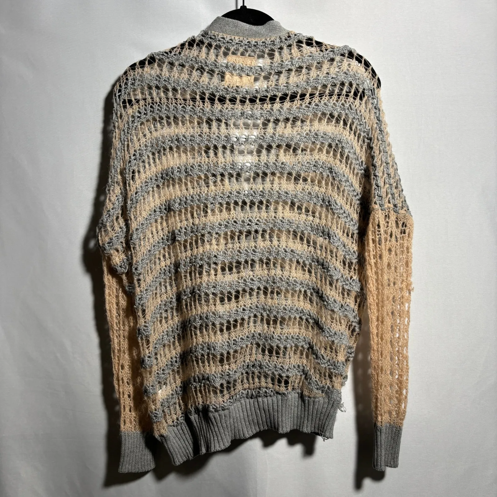 Chaser Open Knit Sweater Boho Layering Fairy Grunge Sweater Sheer Womens S - Image 2