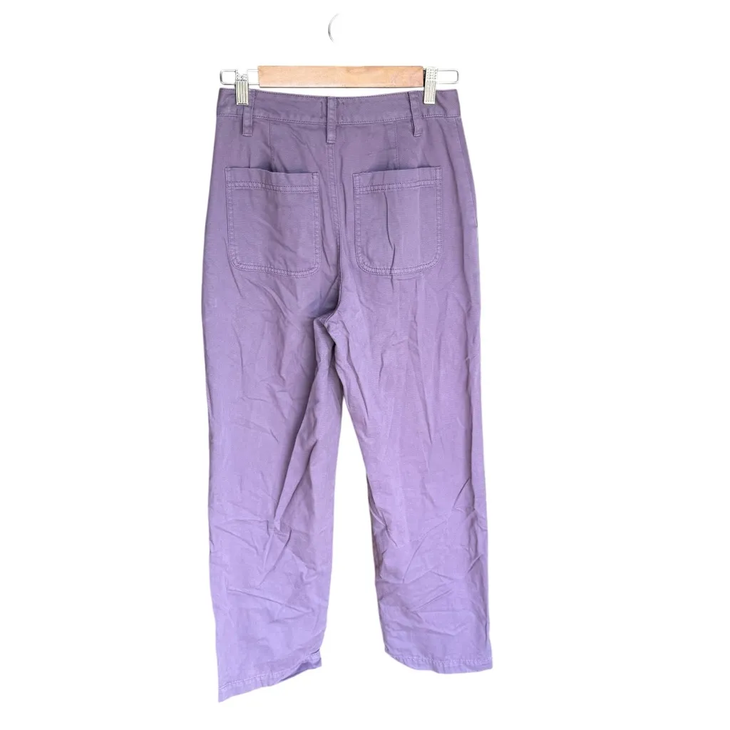 Sunday Best x Aritzia - Purple Straight Leg Chic Cotton Pants Sz 2 - Image 4
