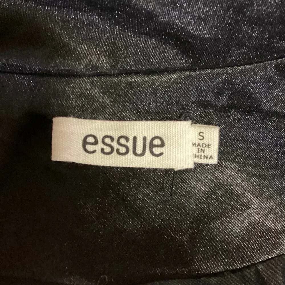 Essue Black Sequin Open Front Long Sleeve Disco Night Out Party Blazer Jacket S - Image 4