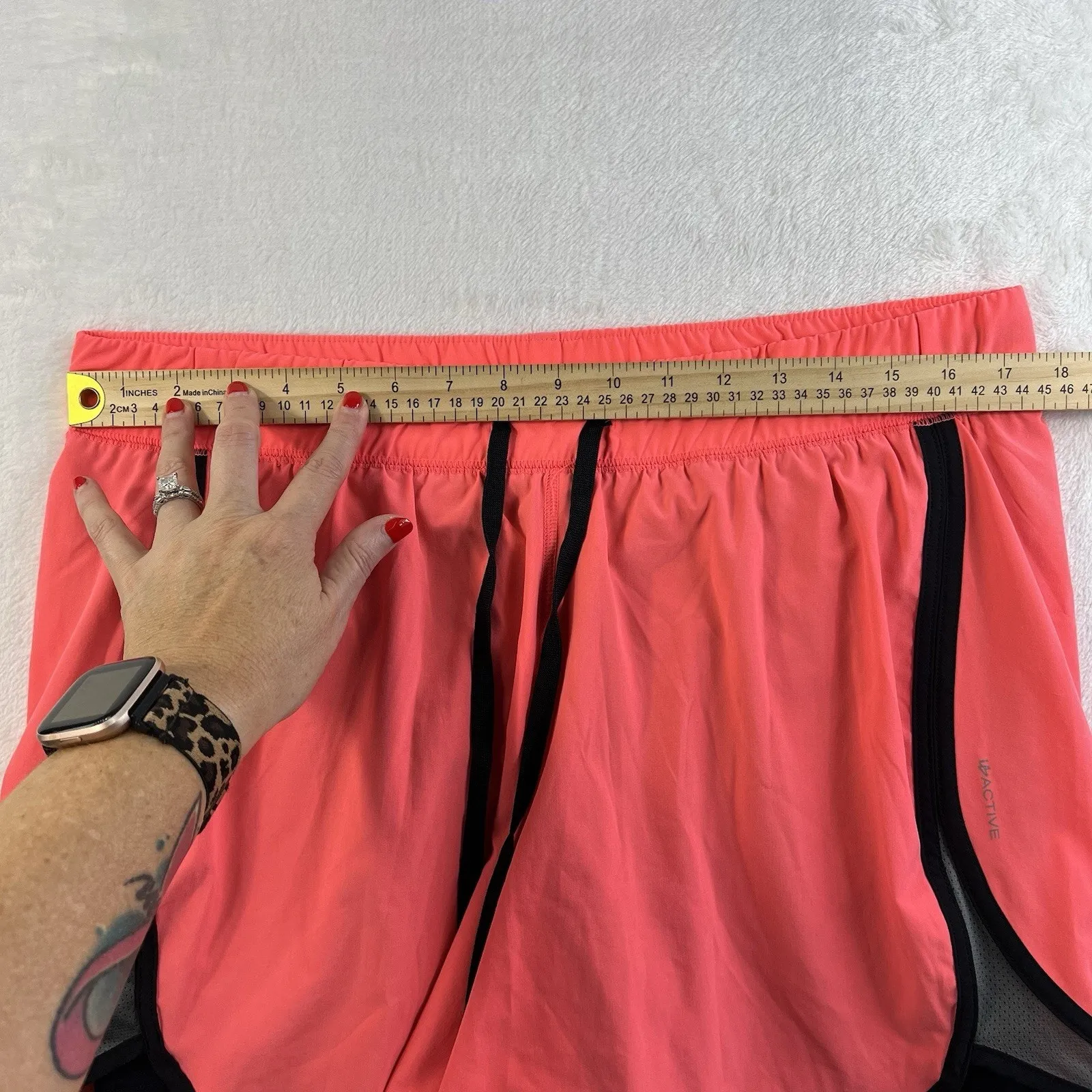 Lane Bryant Plus 16 Active Stretch Woven Shorts Neon Lined Pull On Athleisure - Image 11