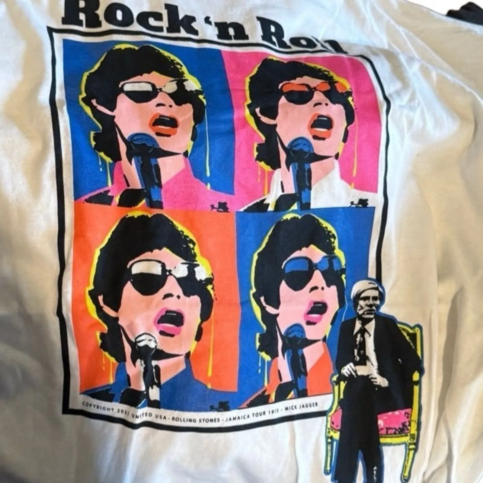 ROLLING STONES Andy Warhol Pop Art T - Image 2