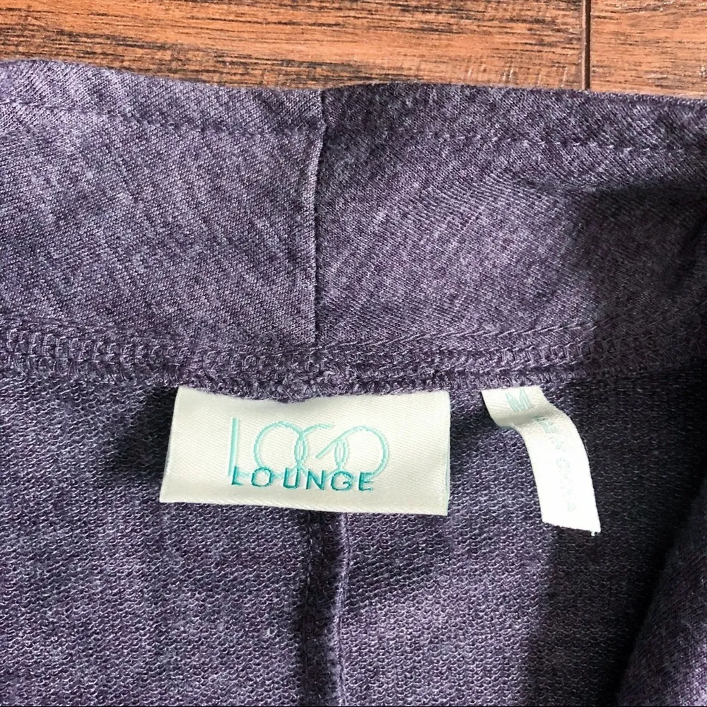 LOGO Lounge • Drape Cardigan jacket purple french terry knit open front - Image 6
