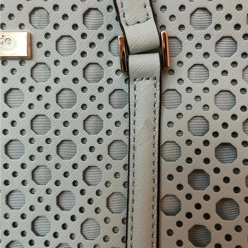 Kate Spade Grace Blue Satchel Newbury Lane Small Rachelle Crossbody with Cutouts - Image 7