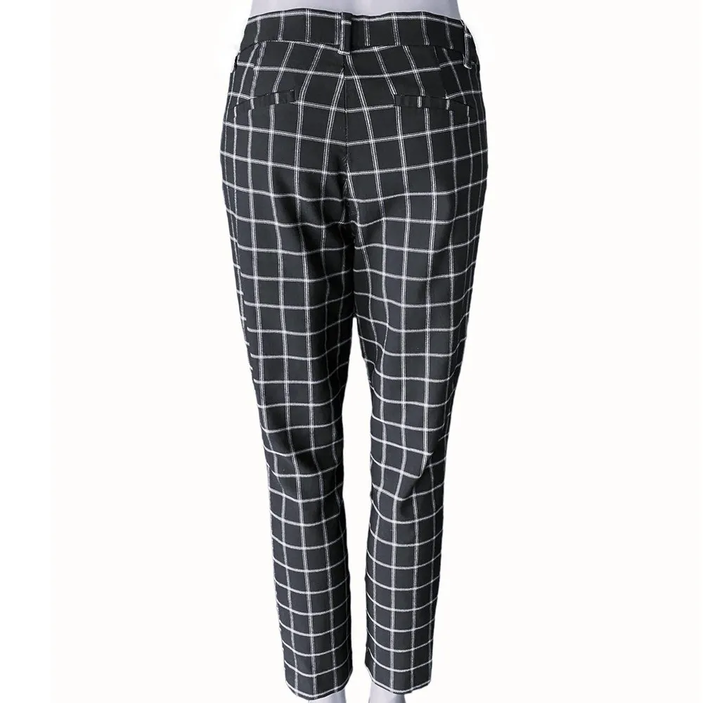 GAP Black White Signature Skinny Ankle Cropped Checked Dress Pants ~ 6 - Image 38
