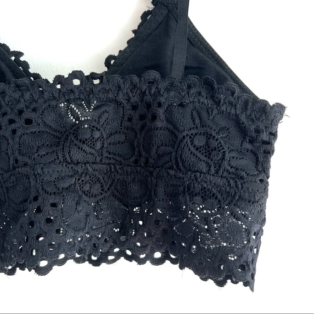 Aeropostale Black Classic Lace Bralette Adjustable M - Image 7