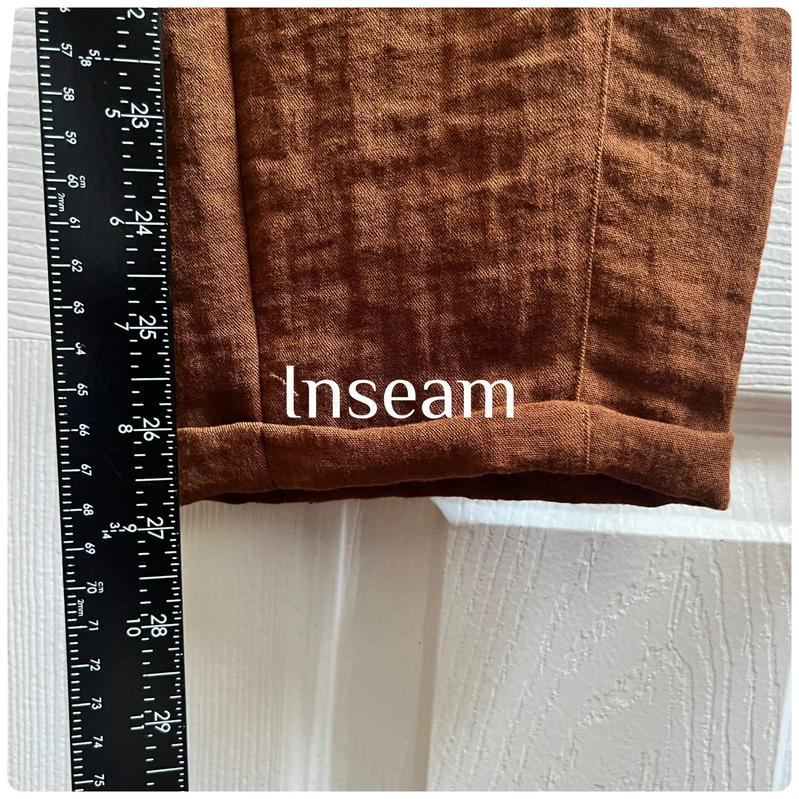 Wrap London Brown Viscose Polyamide Cuffed Cargo Pant Size 2 Lightweight - Image 11