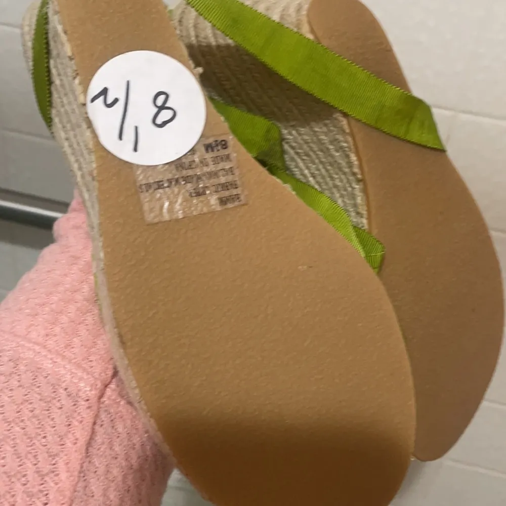 Kenzie green espadrilles with polka dots in green s 8.5 - Image 10