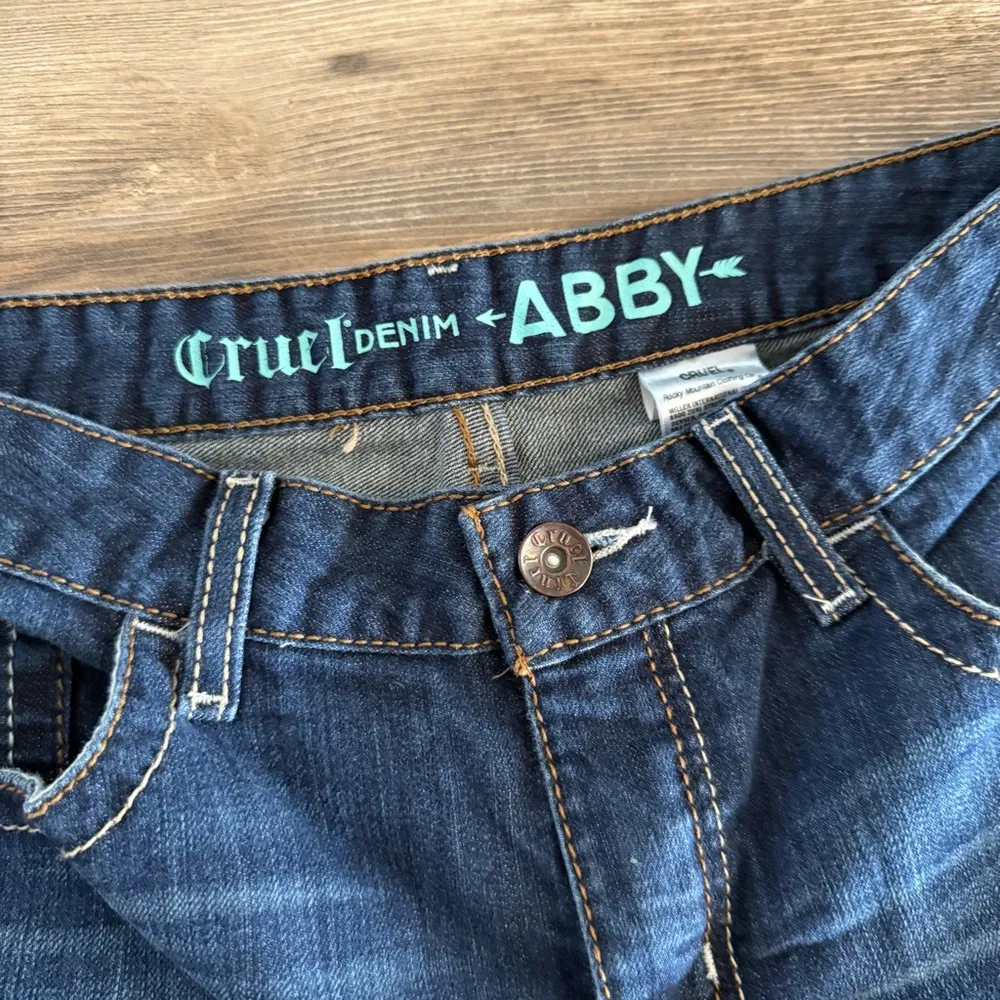Cruel Denim Abby Jean Womens 31/11R Blue Stretch Low Rise Jeweled Embellished - Image 4