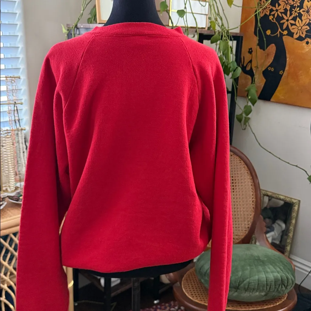 Vintage 80s/90s Fruit Of The Loom Red Masterworks Chorus Sweatshirt - Image 2