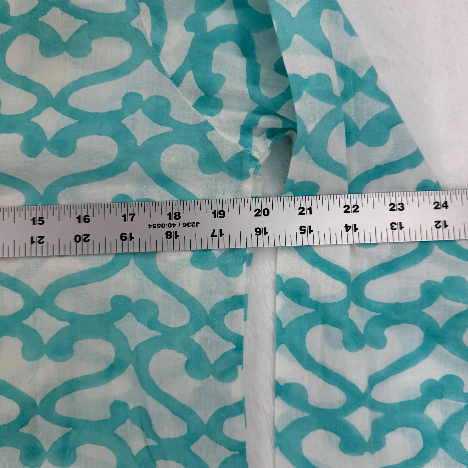 Roberta Roller Rabbit Women's Kurta Small Cotton Tunic Dress Cover Up Teal - Image 2