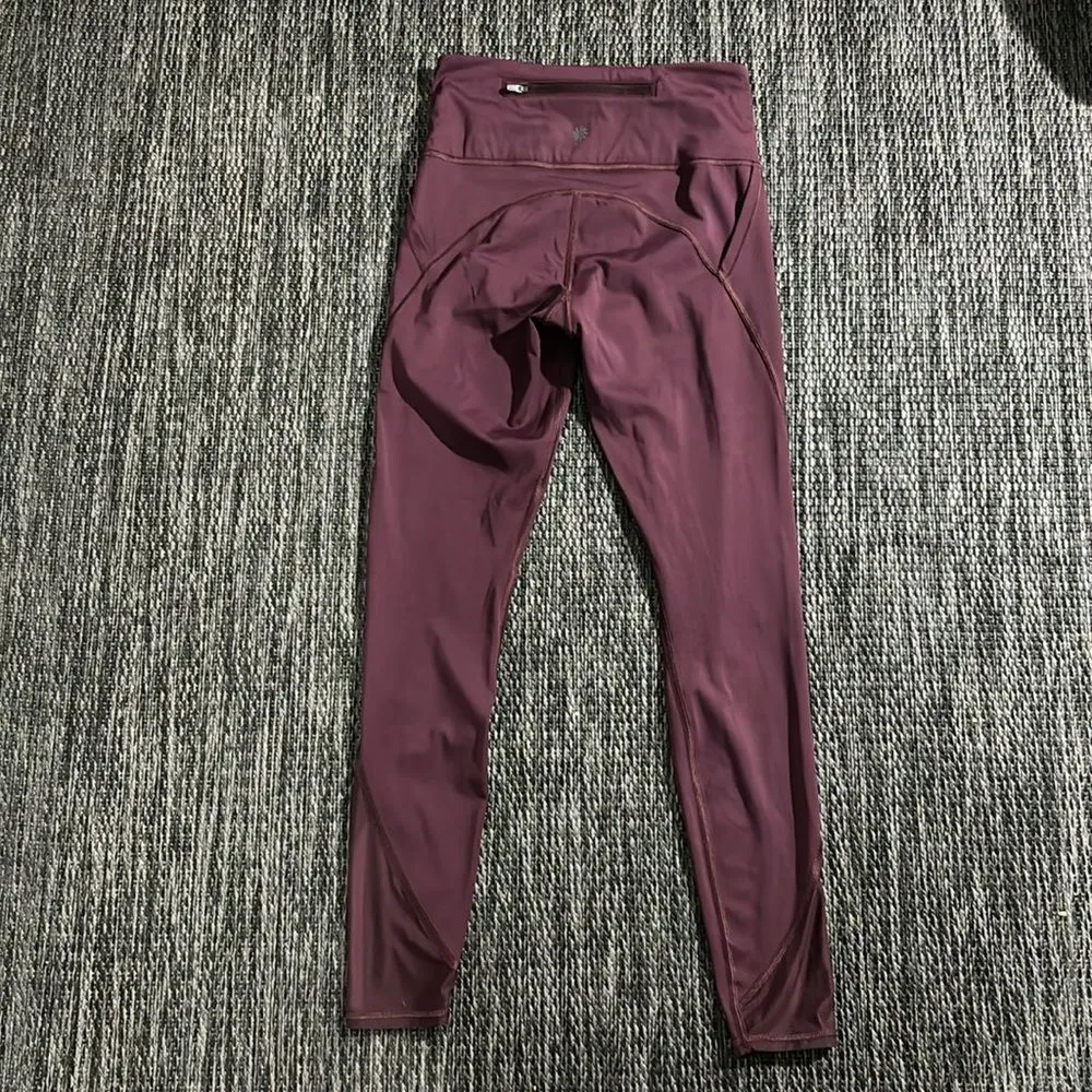 Athleta leggings lightning stash pocket tight antique burgundy XS - Image 2