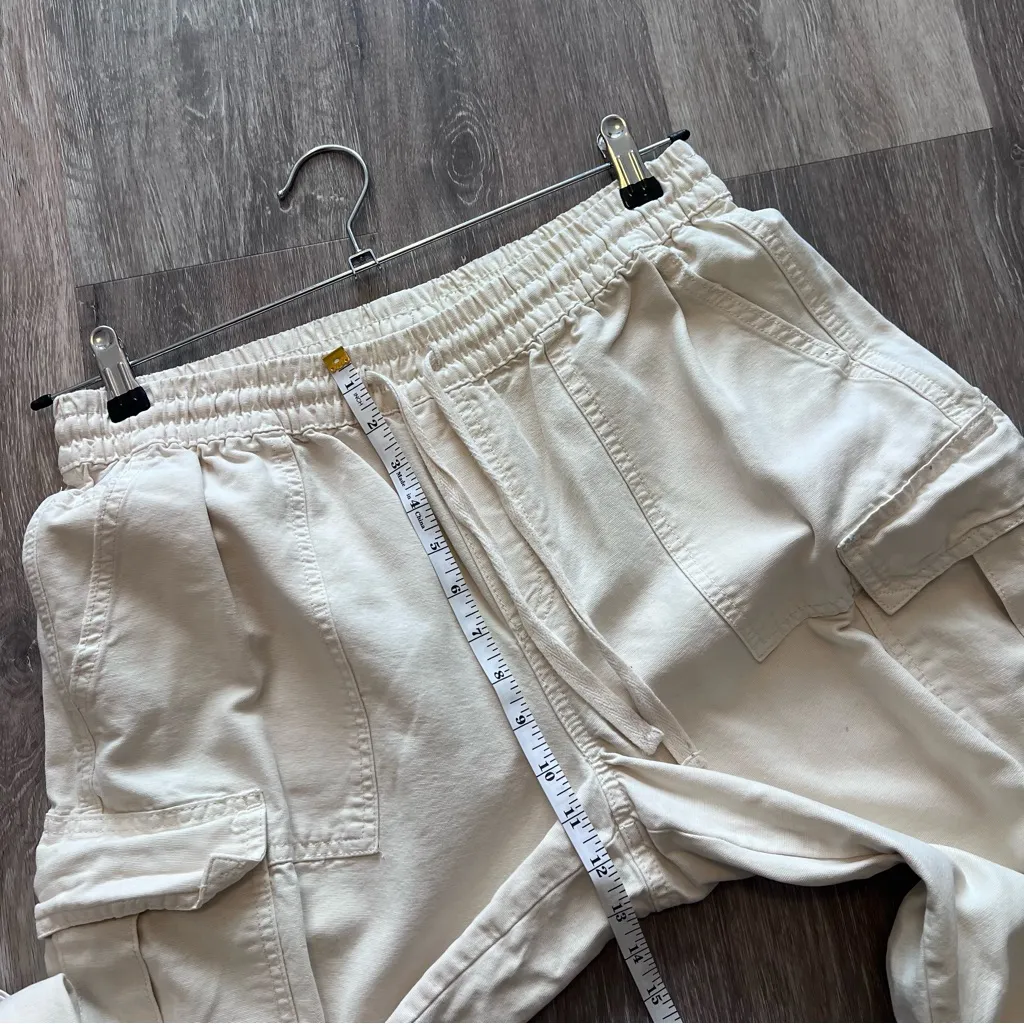 Aerie wide leg cargo pants‎ cream beige - Image 3