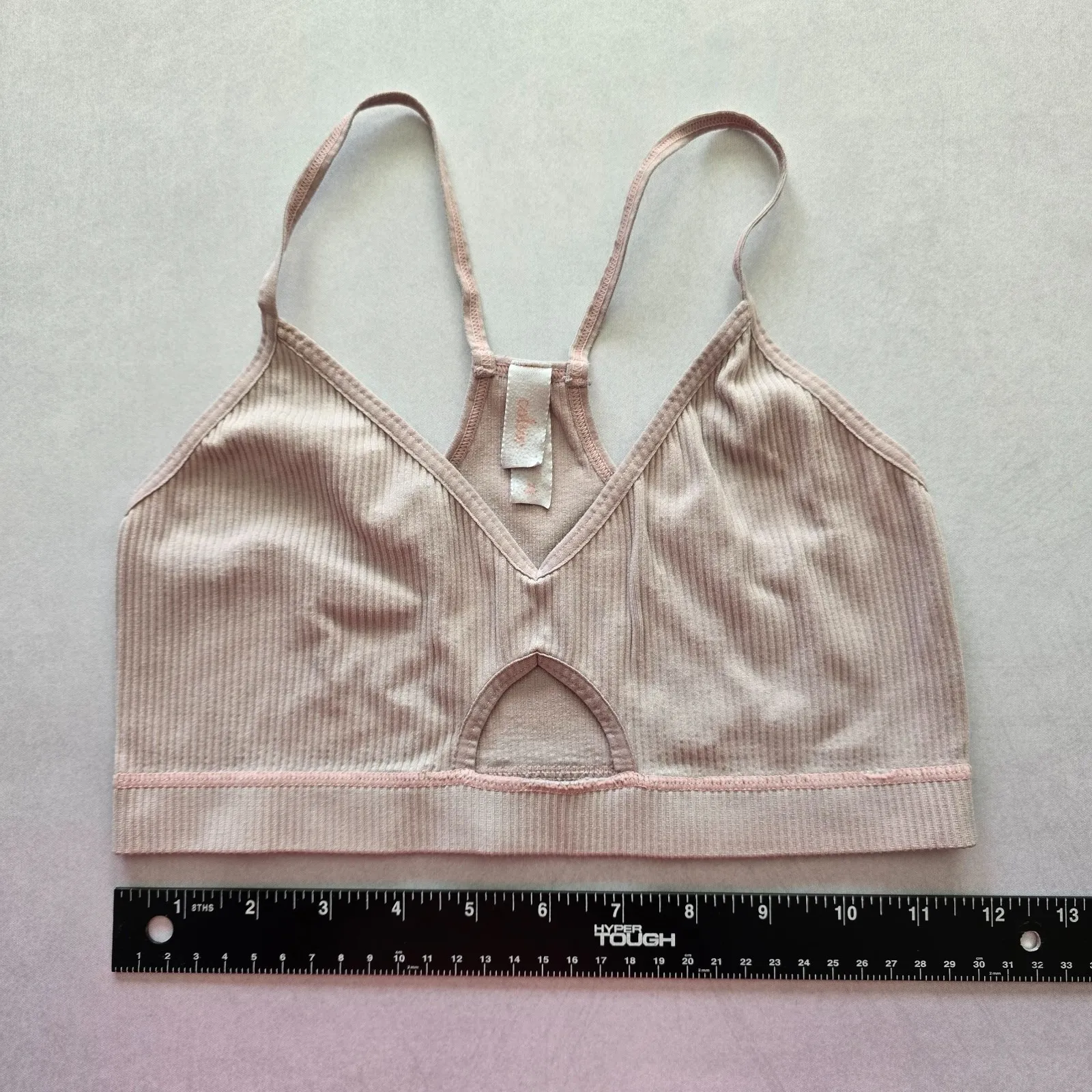 Ribbed Comfort Y2K Bra Top Wireless Pullover Stretch Sleep Active Closie Gray M Size M - Image 3