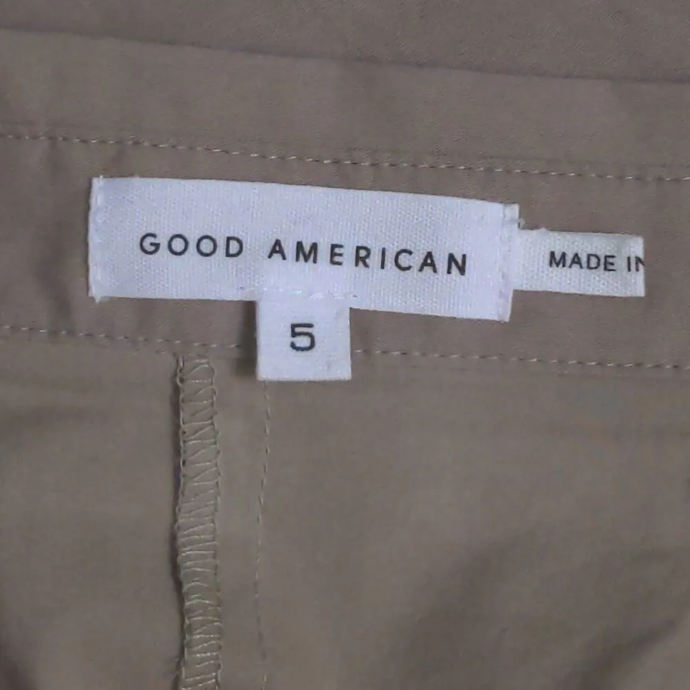 Good American Womens Dart Poplin Shirt Button Up Brown Long Sleeve Pleated 5 New - Image 6