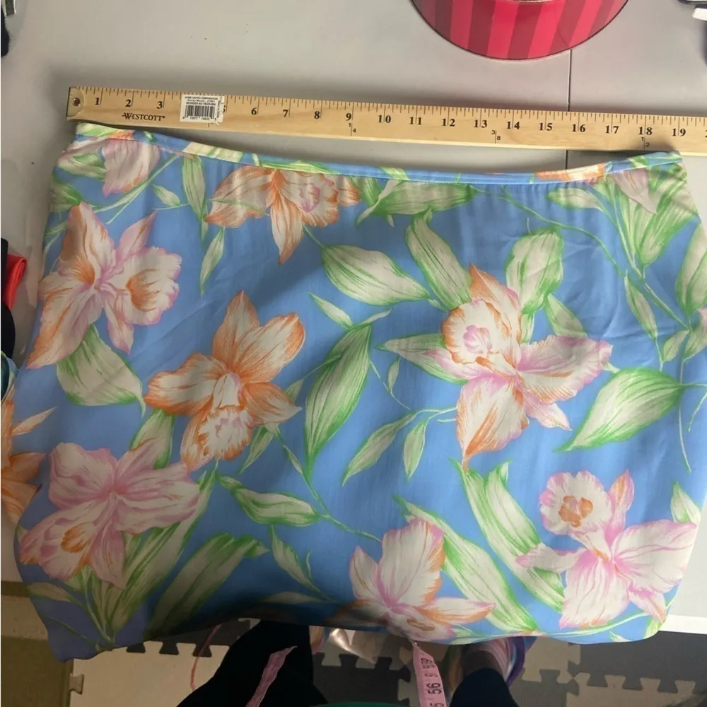 Lauren Ralph Lauren Silk Maxi Skirt Set Plus Size Floral Wrap Blouse 18W 1X - Image 5