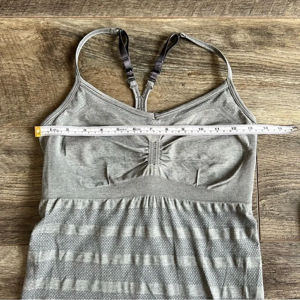 Lululemon Ebb & Flow Tank Heathered Dark Classic Sport Grey Size 6 Athletic Top - Image 8