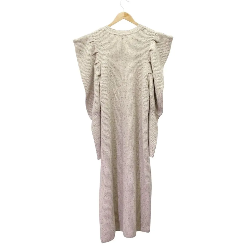 Ted Baker Marniaa Extreme Sleeve Knit Sweater Dress  Beige Size 5 | US Large 12 - Image 4