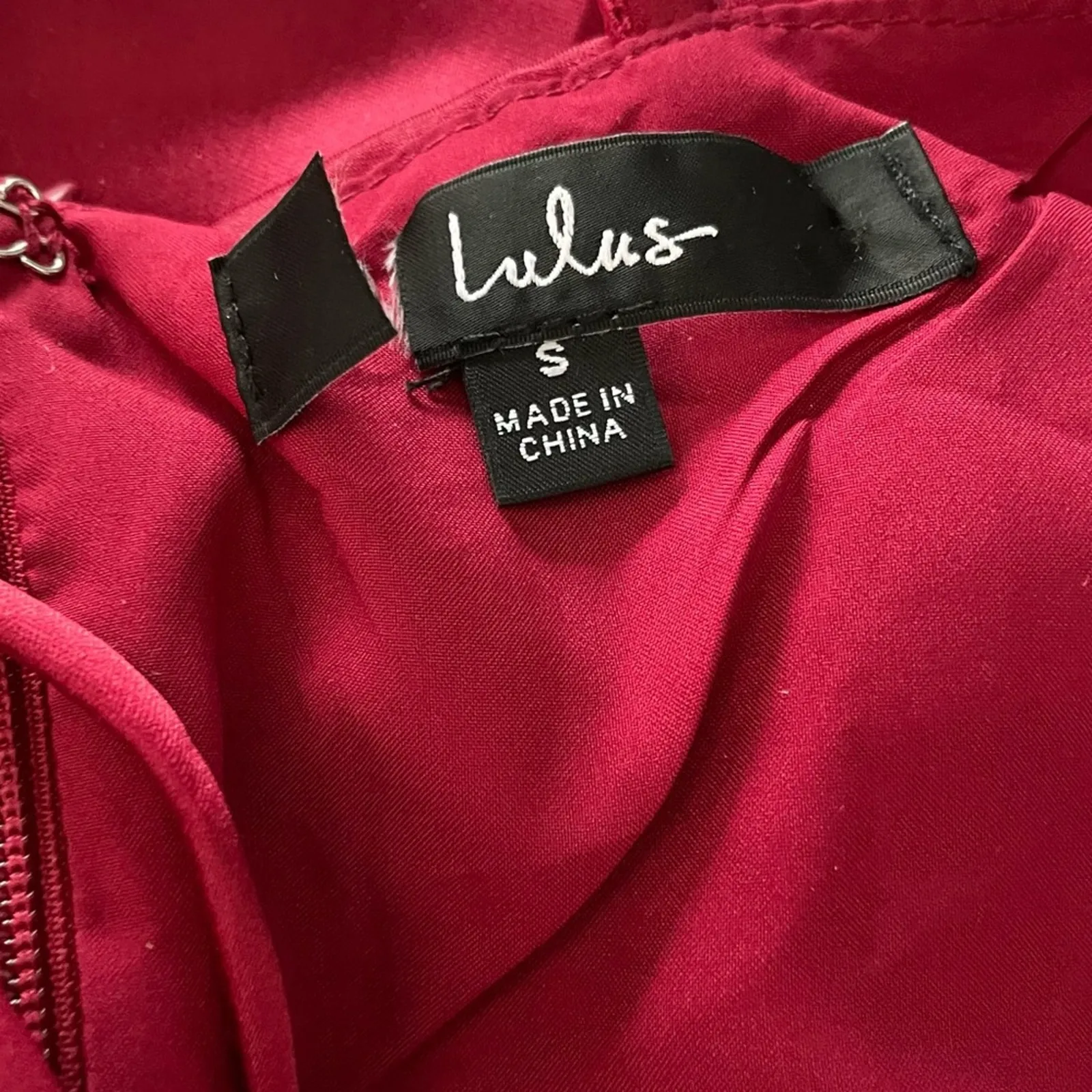 Lulus Luxe Reputation Wine Red Satin Sleeveless Cowl Neck Mini Dress Womens Sz S - Image 7