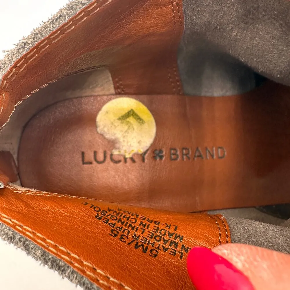 Lucky Brand Suede Leather Grey Bremma Booties Size 5 - Image 10