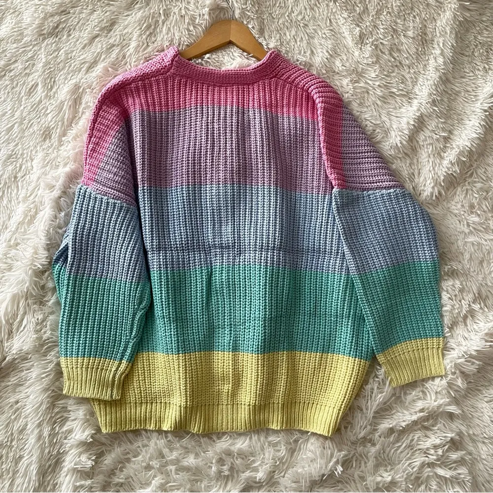 Lazy Oaf pastel rainbow cardigan - Image 6
